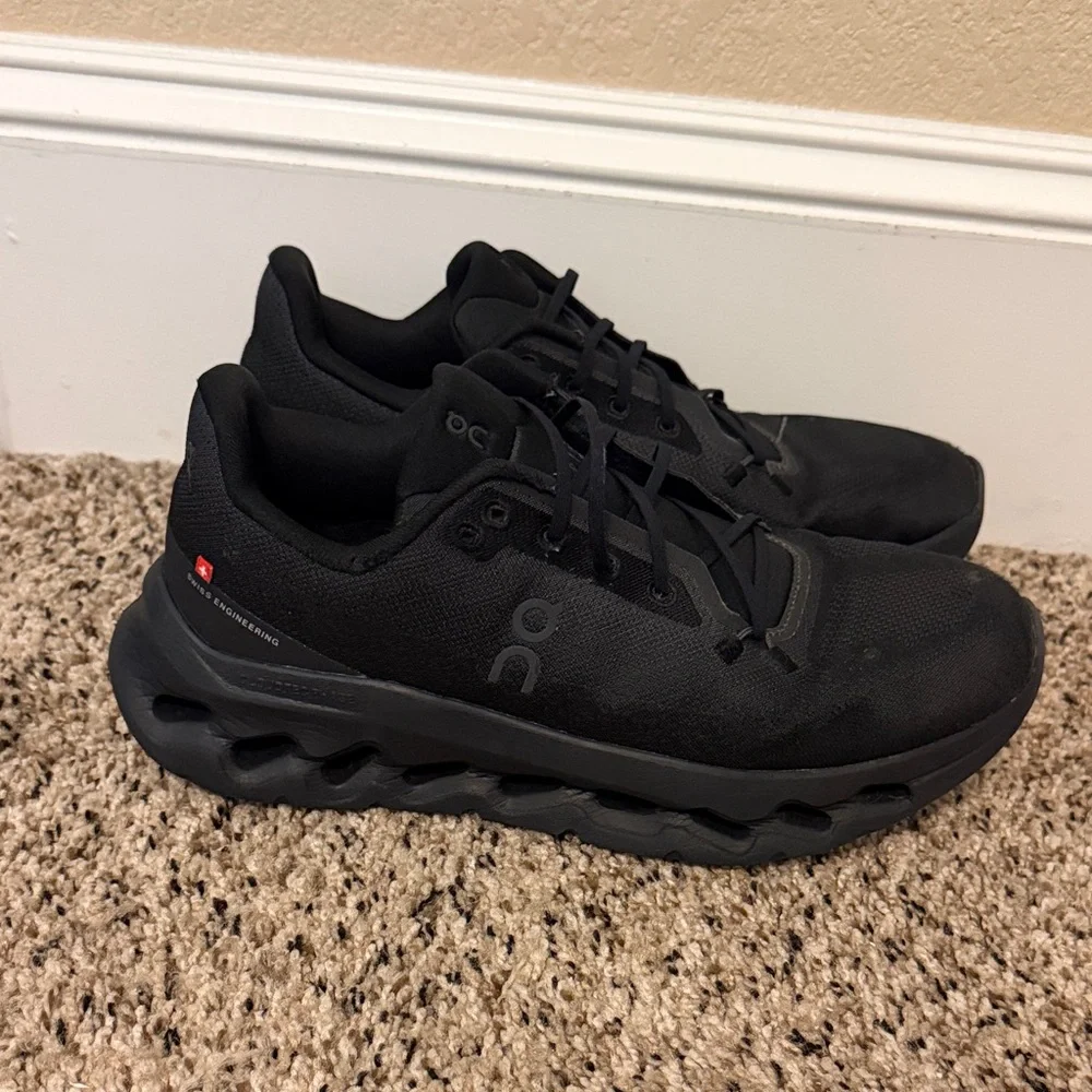 On Running Men's All-Black Cloudnova Lace-Up Sneakers